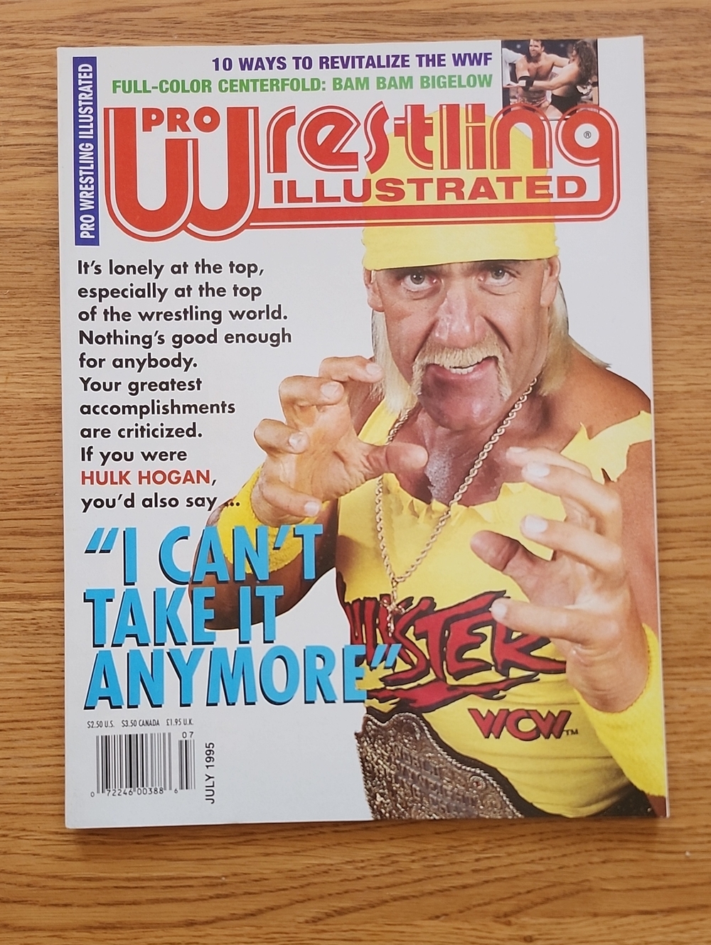 PWI Hulk Hogan Magazine - Featuring Bam Bam Bigelow Poster 1995